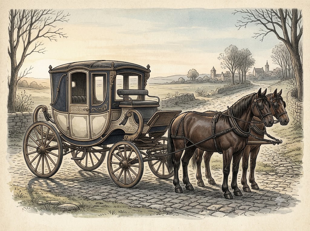 コーチングの語源となった馬車のイラスト